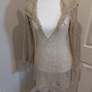Beige Knit Cover-Up